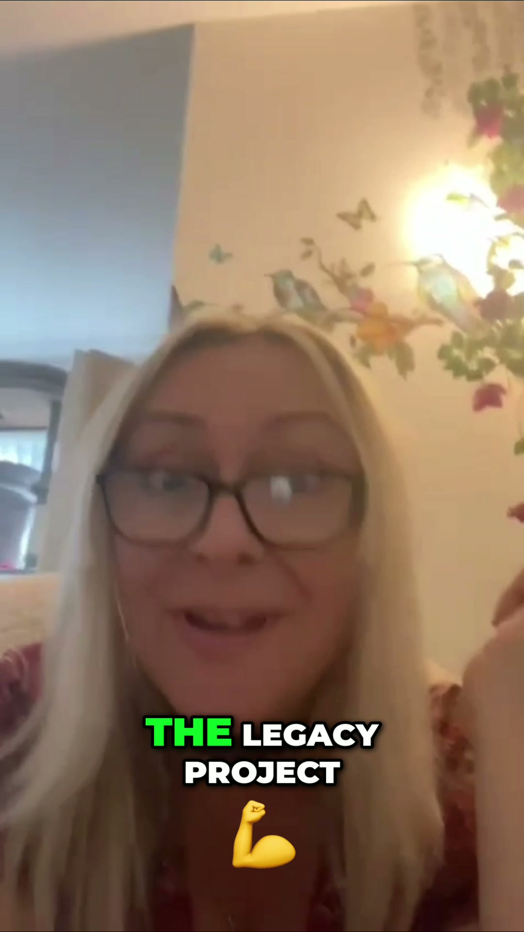 Sarah Jane speaking to camera with a thank-you message to Scott